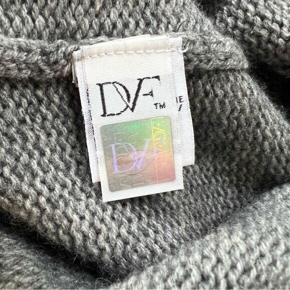 Diane Von Furstenberg Talassa Wool Cashmere Cowl Neck Sweater Gray S - Picture 9 of 12